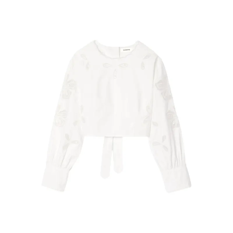 Sandro Floral embroidered Blouse-0