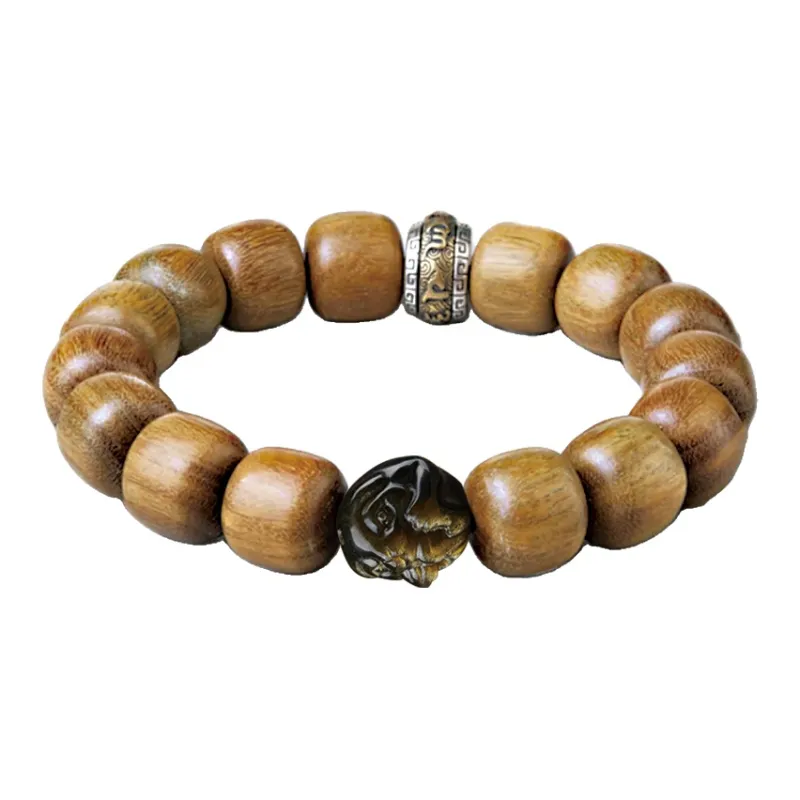 Moonstone Edge Green Sandalwood Bracelets Unisex-15