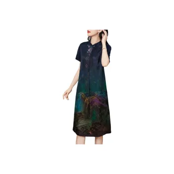 Yi Mengyuan Silk Short Sleeved Dress Women's