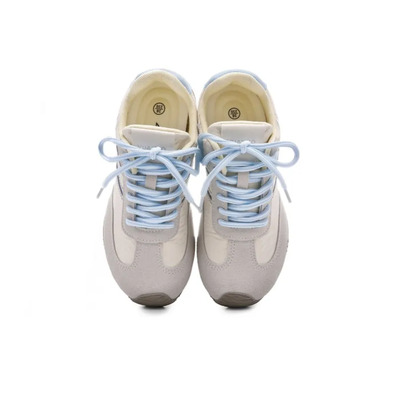 The New Age Family Low Top Skateboard Shoes Women's Yellow Blue-2