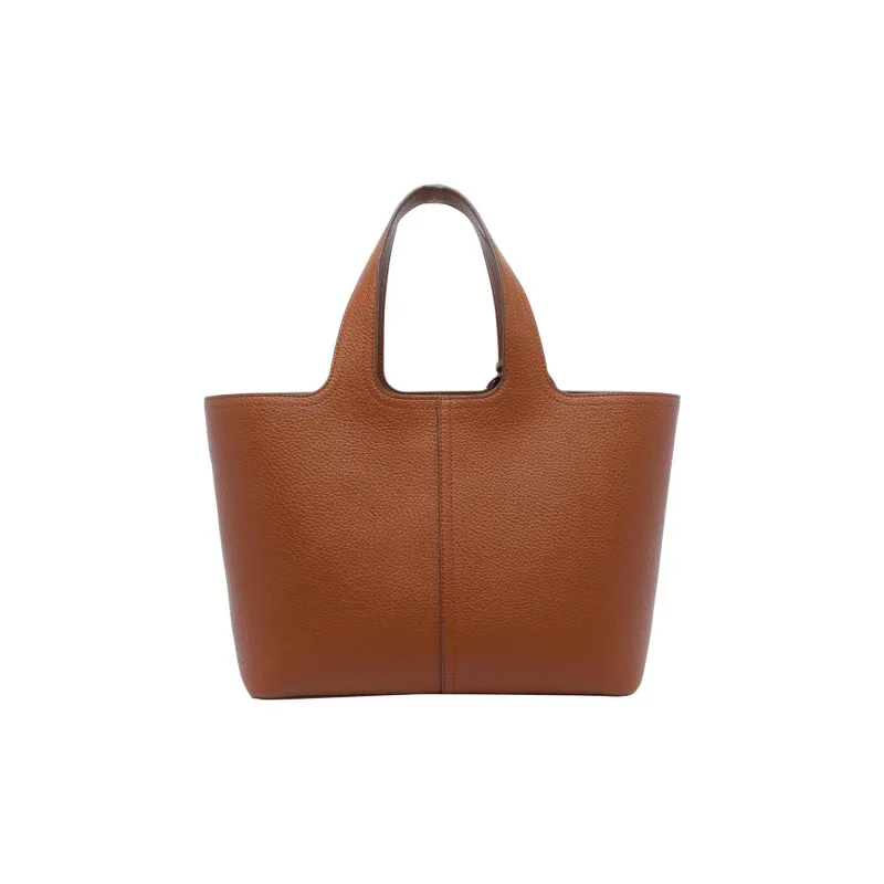 Elisabetta Franchi Polyester Tote Bag, Shopping Bag, Handbag Medium Size Women's Brown-2