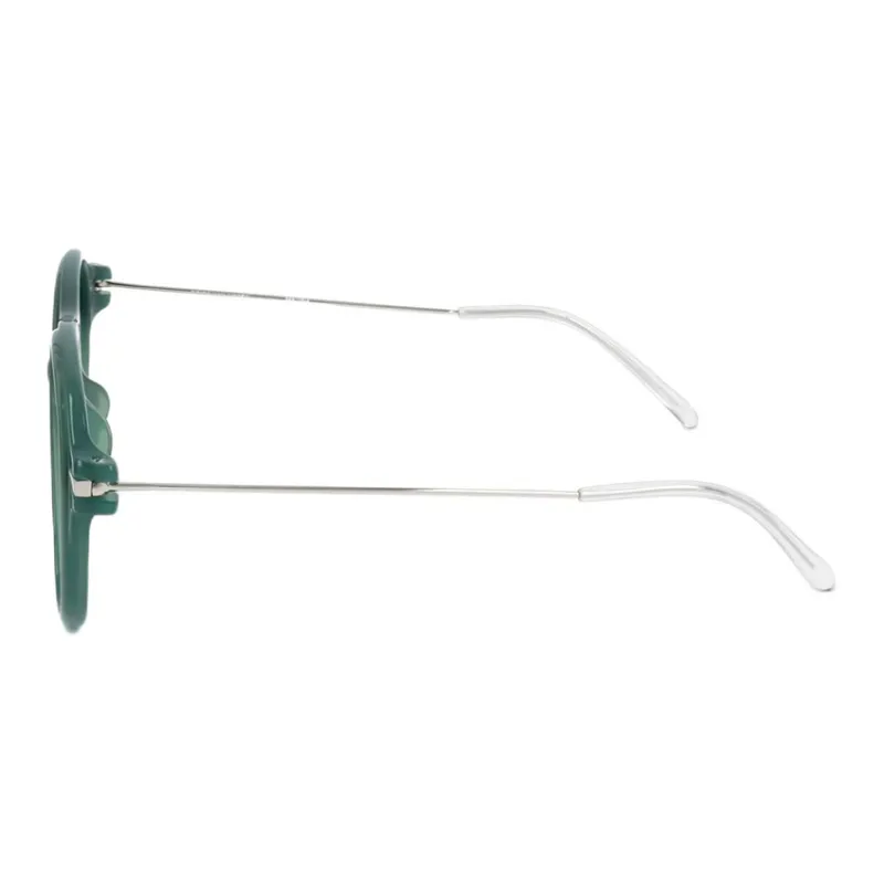 DRIES VAN NOTEN Acetate Metal Irregular Shape Sunglasses Unisex Green-2
