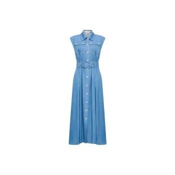 Diane Von Furstenberg FW25 Sleeveless Dress Women's Blue