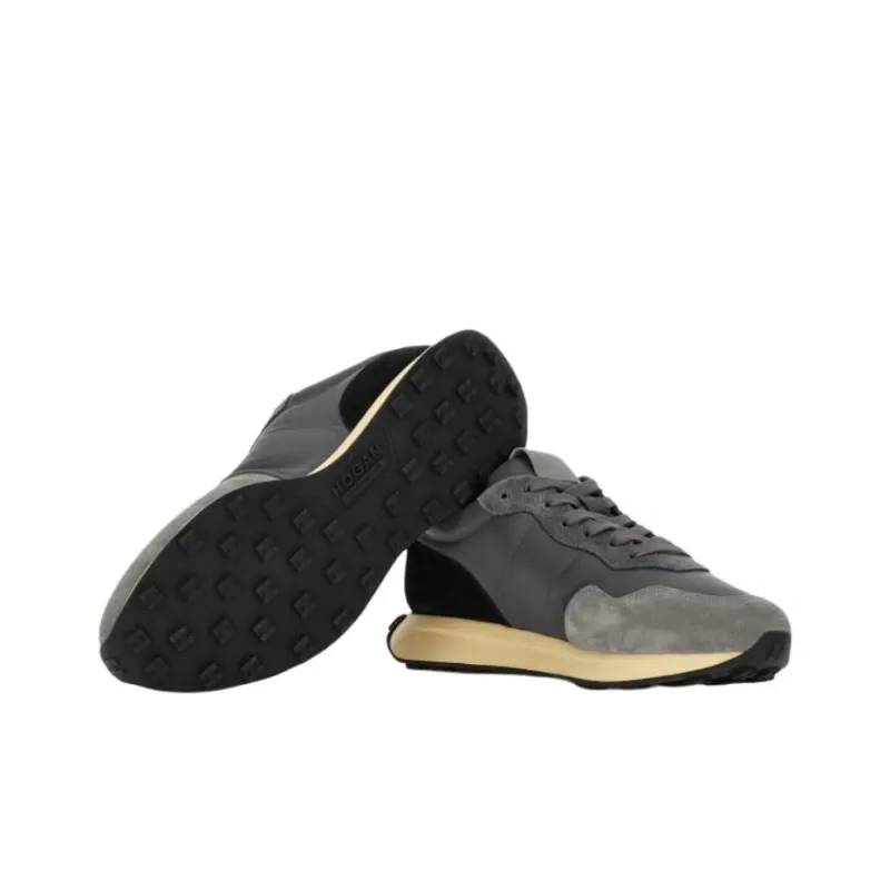 HOGAN H601 Low Top Casual Shoes Men's Gray-4