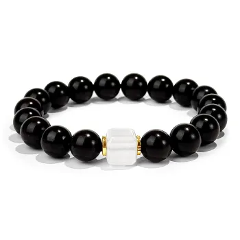 PUTUOSHANWENCHUANG Small Leaf Red Sandalwood Bracelets Unisex