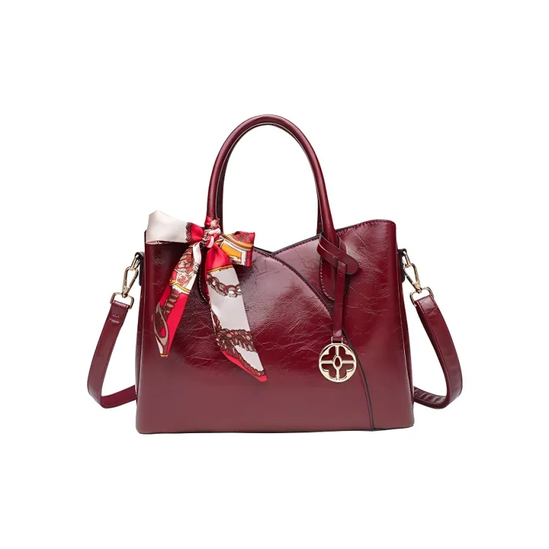 Pivsnu Synthetic Leather Crossbody One Shoulder Handbag Women's Red-0