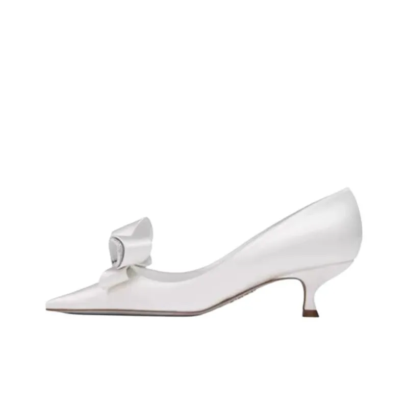 RENE CAOVILLA Arabella Slim Heel High Heels 5cm Women's White-0