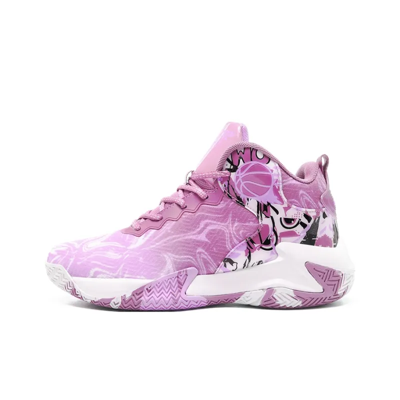 Black tailed Deer Shock Absorbers Slip Resistant Breathable High Top Basketball Shoes Men's-0