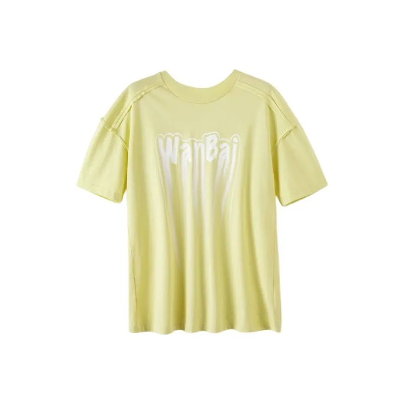 Late White T Shirts Women's Light Fruit Green-0