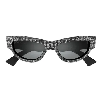 GUCCI Recycled Acetate Cat Eye Sunglasses Women's Black