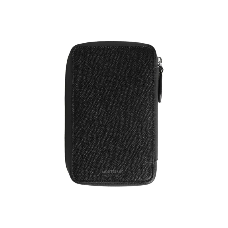 MONTBLANC Grain Cow Leather Pen Pouch Travel Storage Bag Unisex Classic Black-1