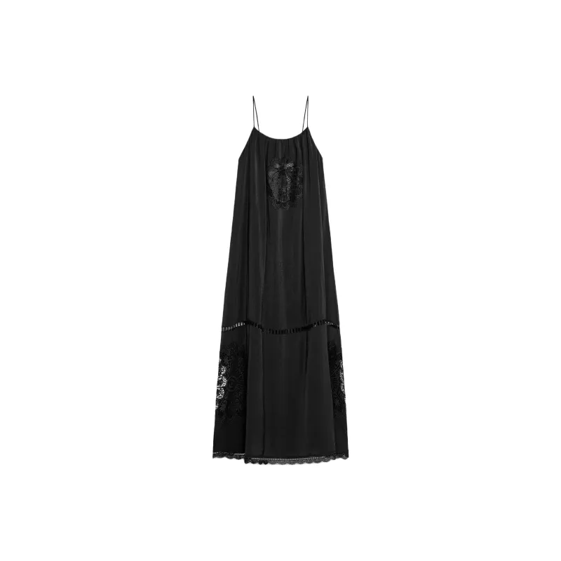 ZARA Slip Dresses Women's Black-0