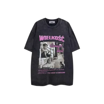 NOOING T Shirts Unisex Washed Black