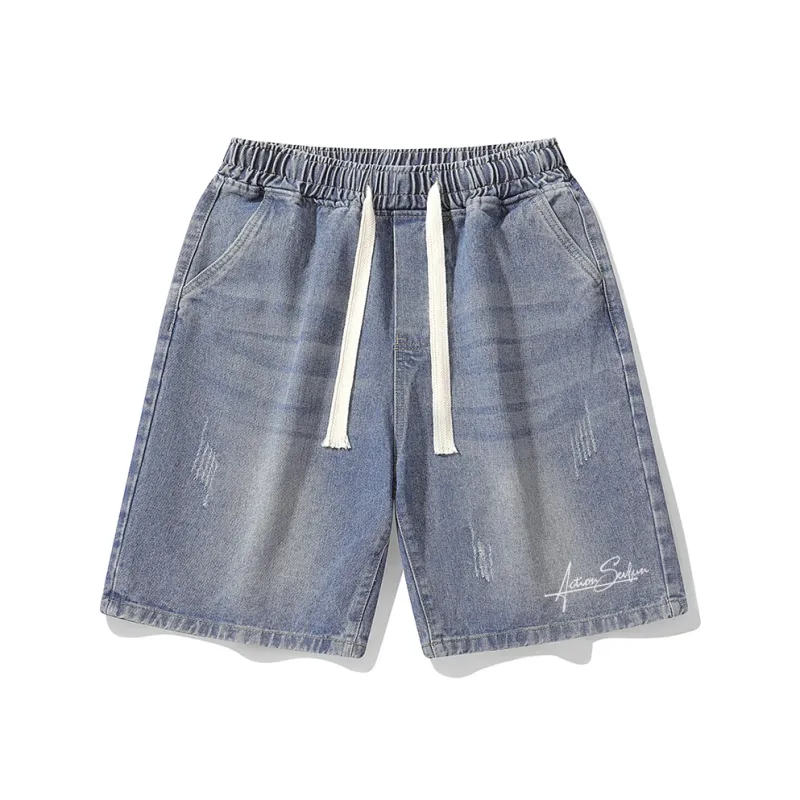 7 SEVFUN Denim Shorts Unisex Blue-0