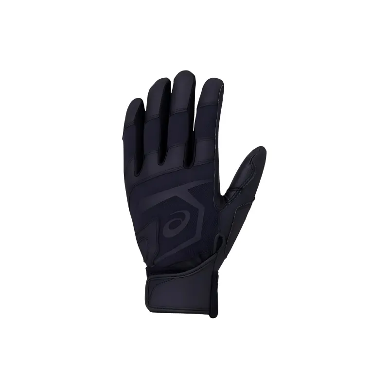 Asics Baseball Gloves Batter's Glove Artificial Leather Men's Black-0