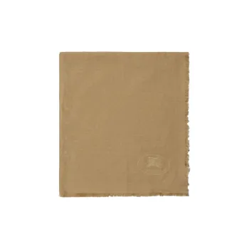 Burberry Silk Knit Scarves Unisex Sand Yellow