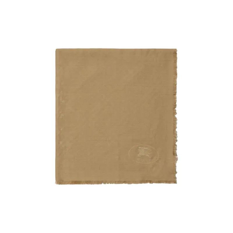 Burberry Silk Knit Scarves Unisex Sand Yellow-0