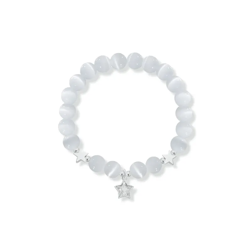 WINGSTOP Glass Cat Eye Jade Bracelets Unisex-0