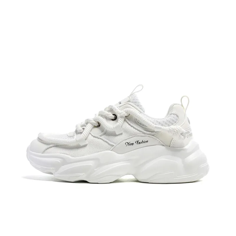 PAIBLOKS Slip Resistant And Breathable Coverage Low Top Chunky Sneakers Unisex-5