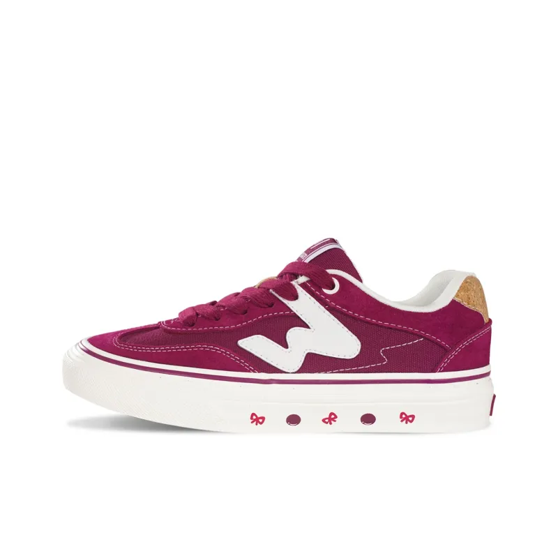Ollieskate Wear resistant And Lightweight Low Top Skateboard Shoes Unisex Burgundy-0