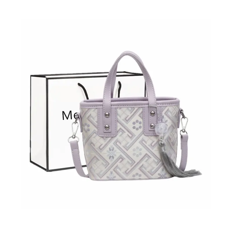 Fitchell PU Handbag Women's Pink/Purple/Gray/Ecru/Black-6