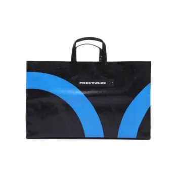 FREITAG PVC Tote Bag, Shopping Bag, Handbag Tubas Unisex Black & Blue
