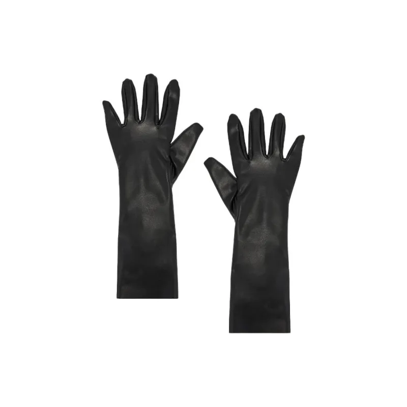 NORMA KAMALI Polyester, Elastane, Leather Gloves Women's Black-0