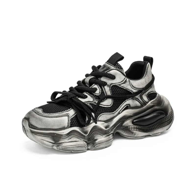 HACKBUTEER Low Top Chunky Sneakers Men's Box Included-2