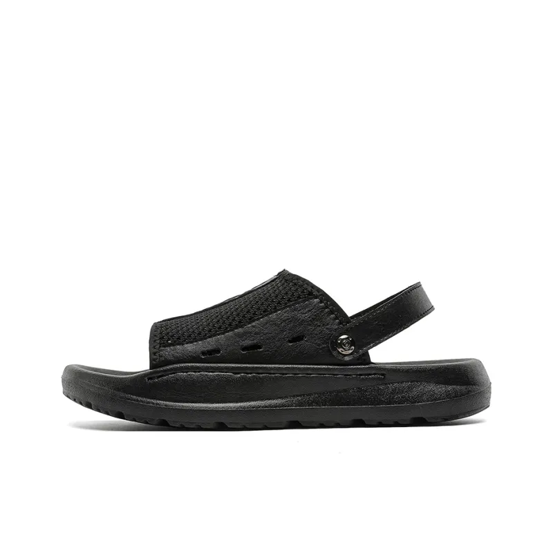 WEISHIBANGWEI Beach Sandals Men's Black-0