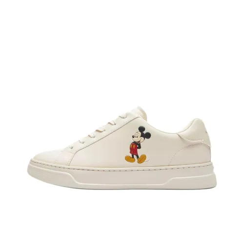 Disney x COACH Highline Low Top Skateboard Shoes Women's White
