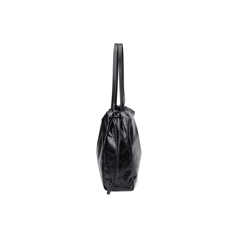 CLEVER& KETCH PU Tote Bag, Shoulder Bag Women's Black-2