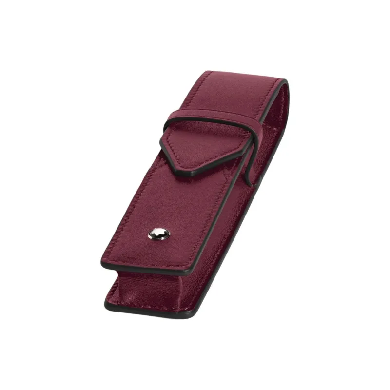 MONTBLANC Meisterstuck Grain Cow Leather Travel Storage Bag Women's Bordeaux Red-2