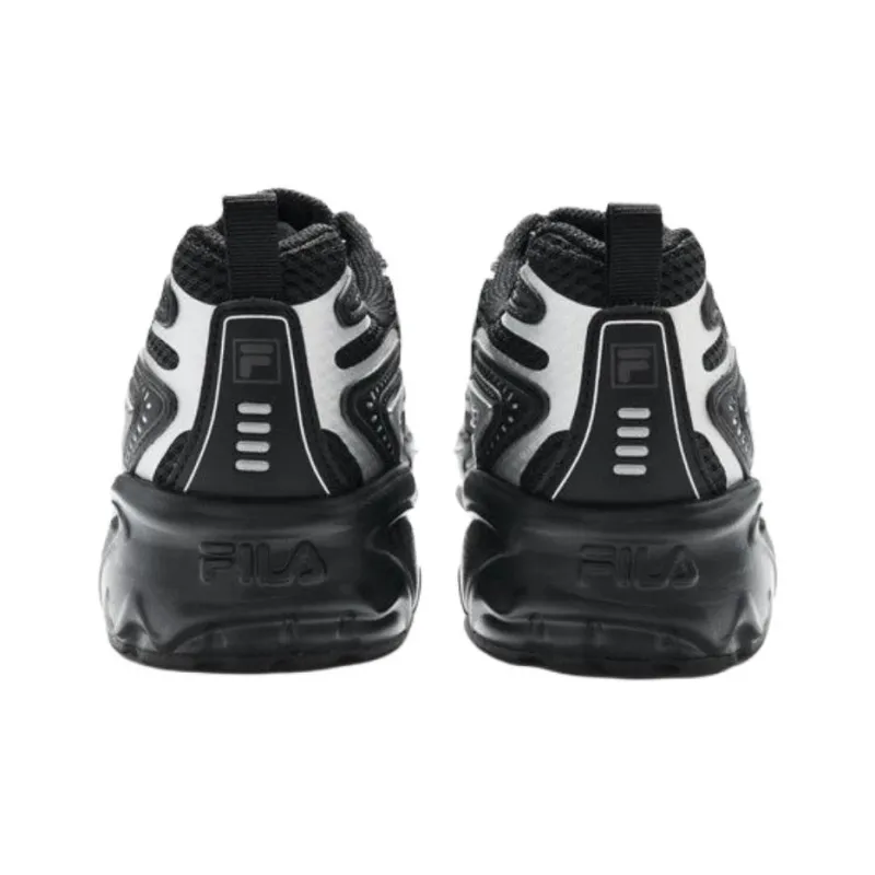 FILA Anti Slip Wear Resistant Low Top Chunky Sneakers Unisex Black-4