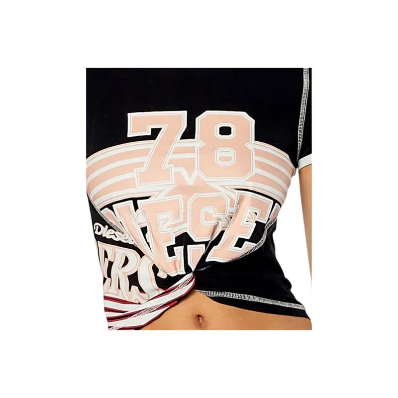 DIESEL T-Lison Contrast-stitching T-shirt-3