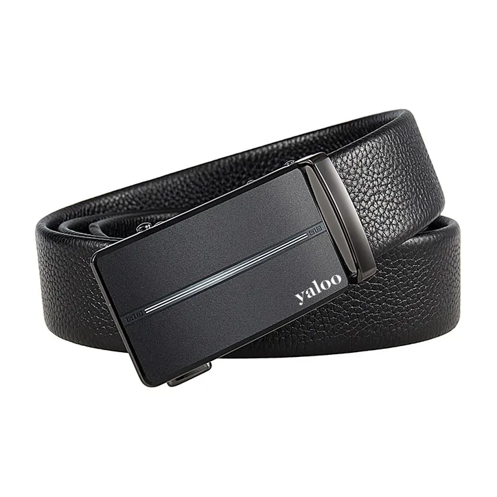 Yalu Top Grain Cow Leather Belts Men's Width 3.5CM-1