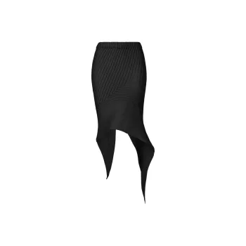 ISSEY MIYAKE Knit Long Skirt Women's Black