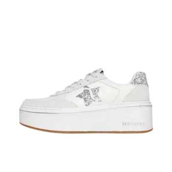 Skechers Paloma Low Top Casual Shoes Women's White Silver