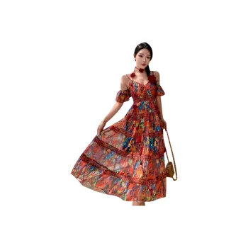 COVER TIME Slip Dresses Women's Red