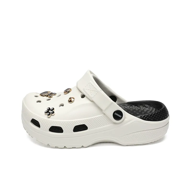 ZHR Cream Puff Shoes Clogs Women's White-1