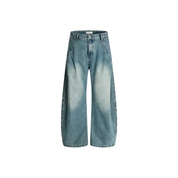 WLNEXT Jeans Unisex Washed Blue