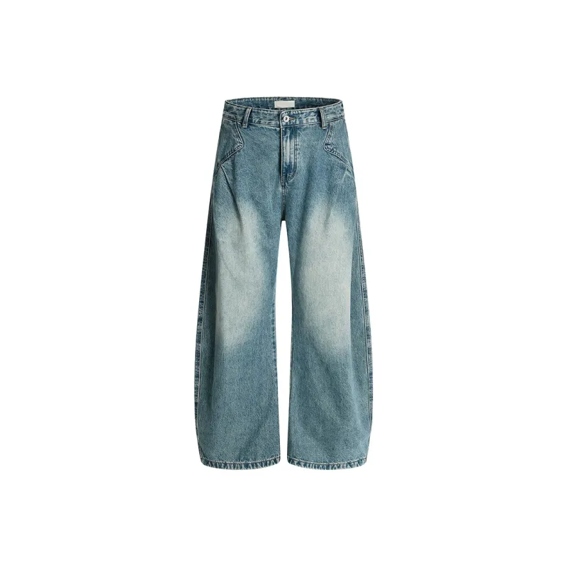 WLNEXT Jeans Unisex Washed Blue-0