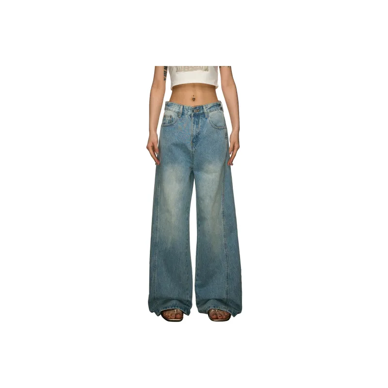 Aaisup Jeans Women's Washed Blue-1