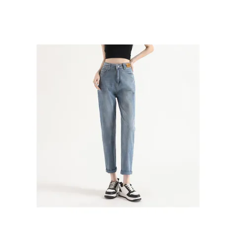 FAWENXIANGZI Jeans Women's Light Blue