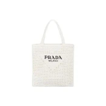PRADA Synthetic Fiber One Shoulder Handbag Women's White