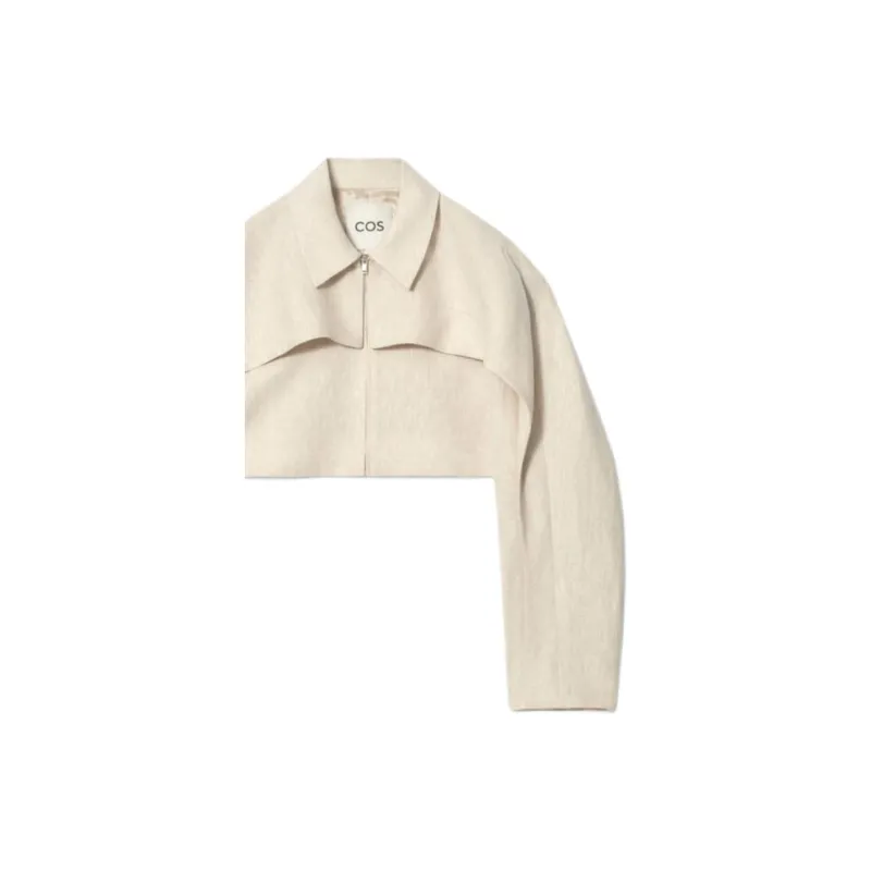 COS Linen, Viscose Shawls Women's Beige-2