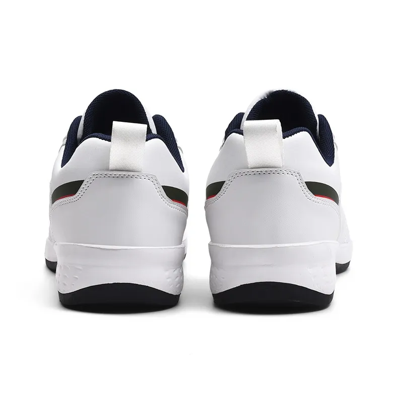 Binary Anti Slip Wear Resistant Low Top Casual Shoes Men's White Blue-4