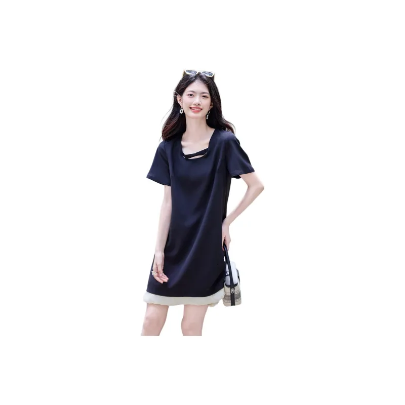 Still Quiet Summer Short Sleeved Dress Women's-0