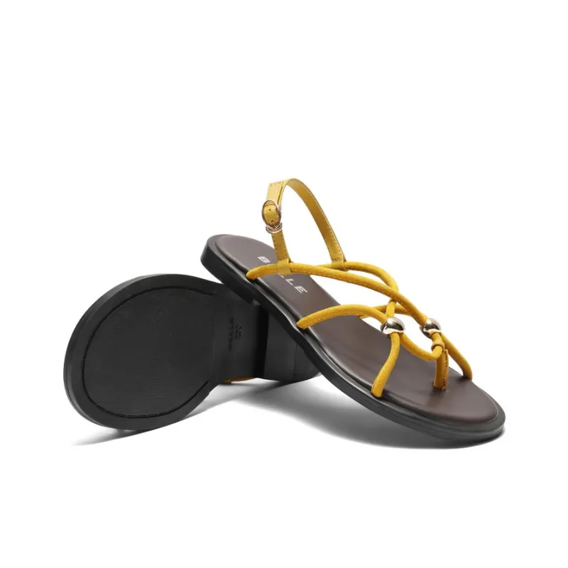 BELLE Beach Sandals Women's Yellow-4