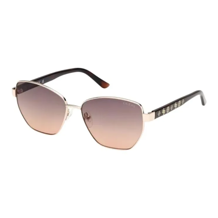 GUESS Irregular Shape Sunglasses Women's Black-0
