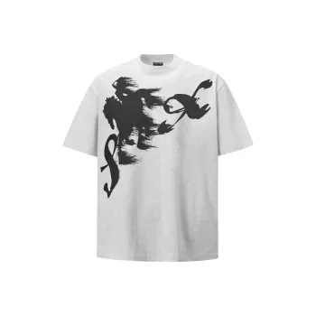 WKOOG T-Shirts Unisex White Heather Gray